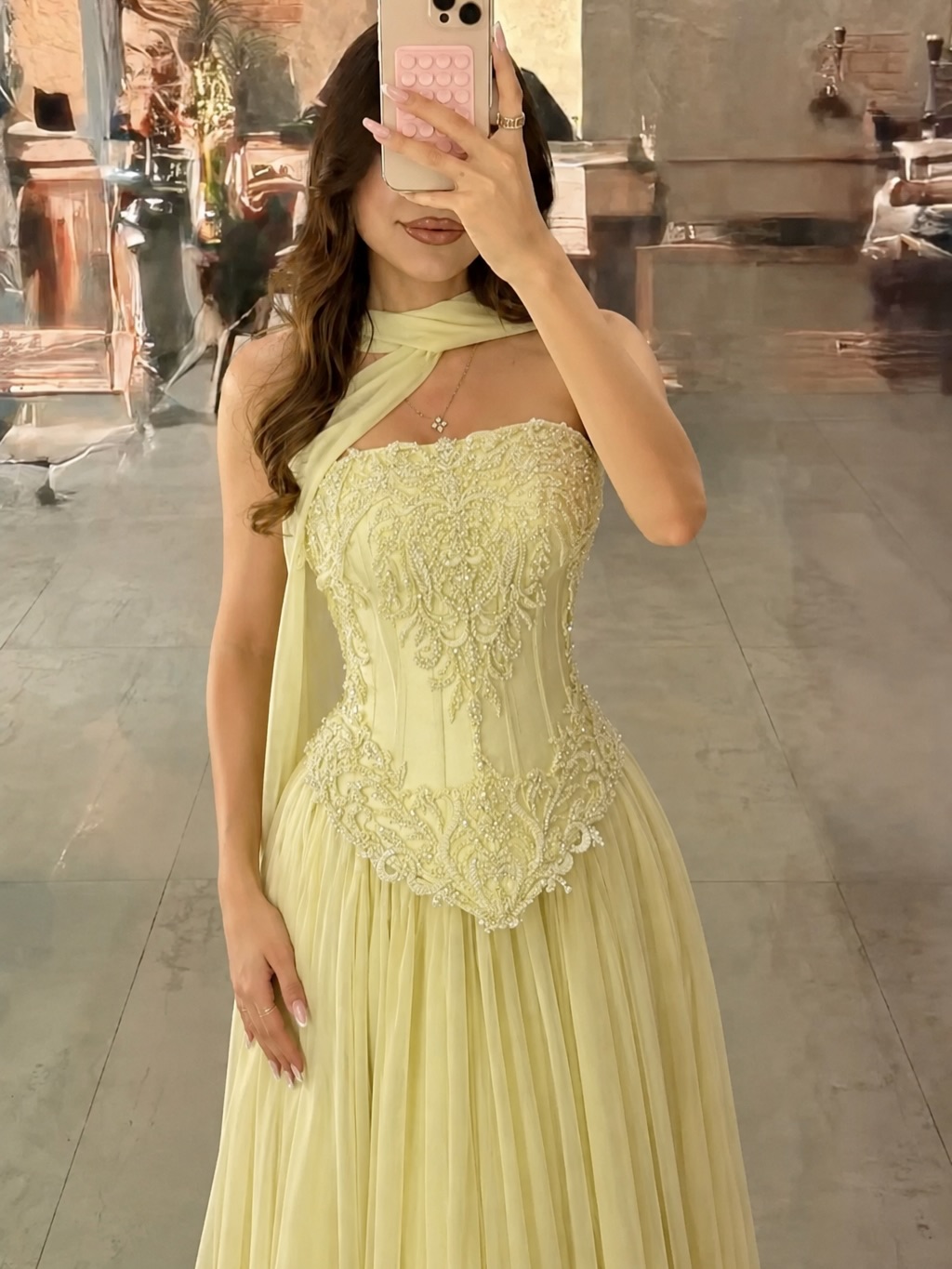 Customized Sexy Yellow Lace Co - огляд і ціна Embroidery Yellow Dress