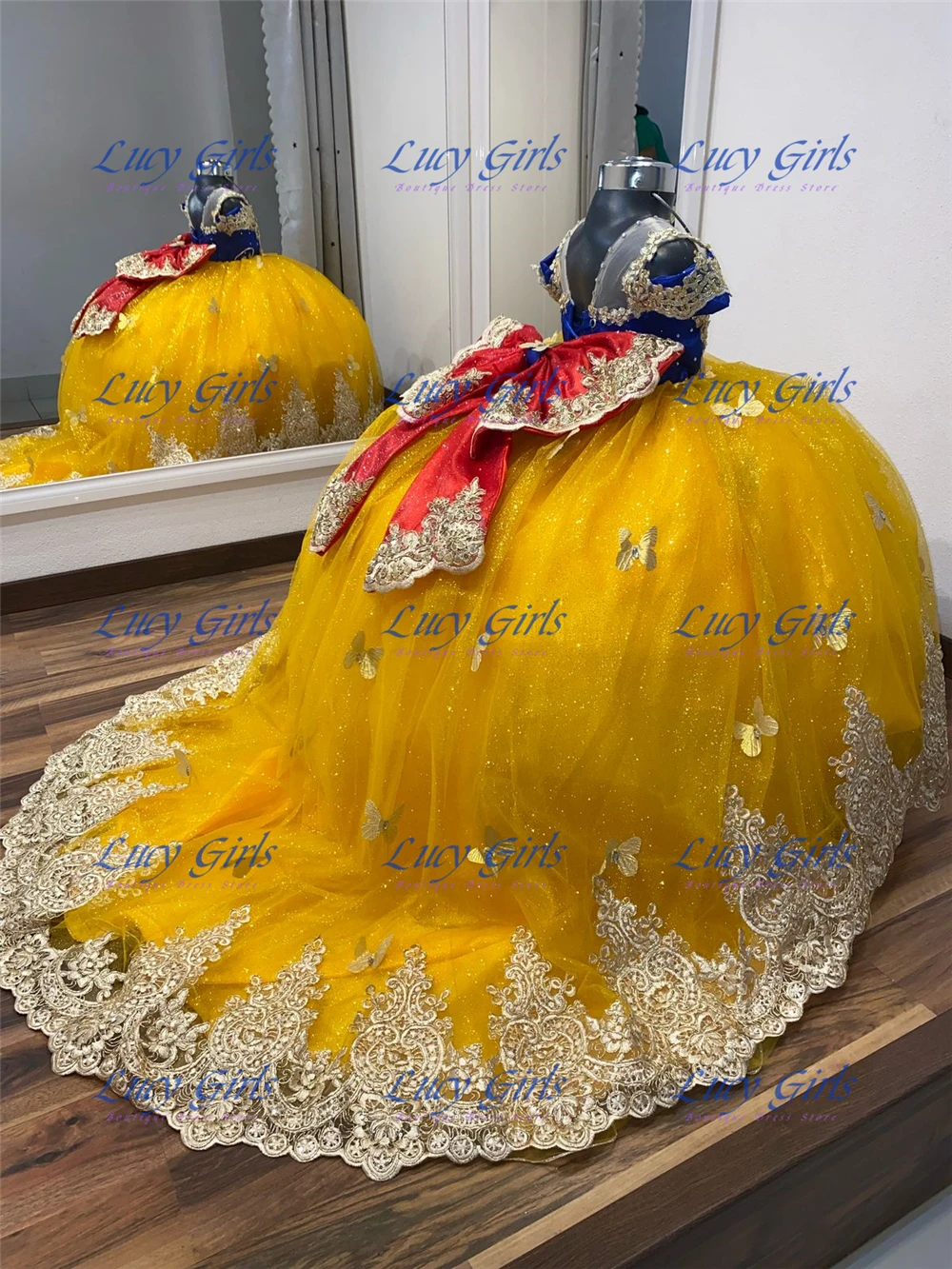Quality Butterfly Applique Lov - огляд і ціна Embroidery Yellow Dress