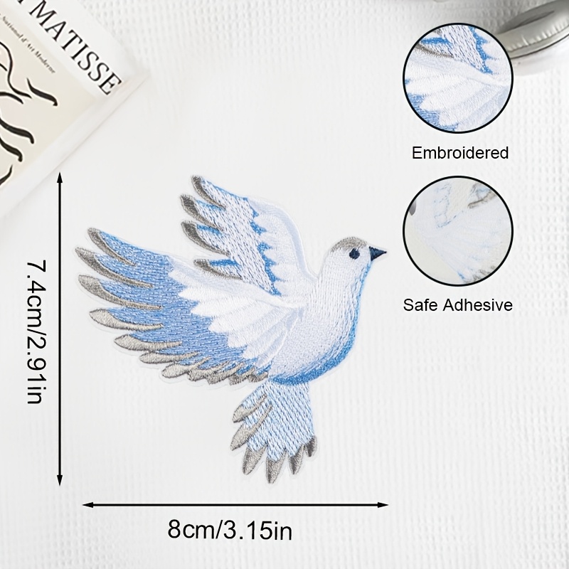 1pc blue-white gradient dove e - огляд і ціна Embroidery Meaning