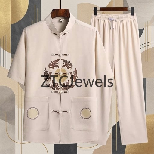 Traditional Chinese Kung Fu Su - огляд і ціна Embroidery Cotton Shirt