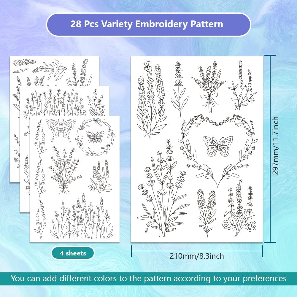 Lavender Flower Butterfly Wate - огляд і ціна Embroidery Meaning